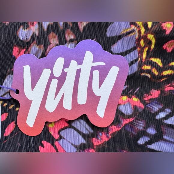 Yitty Mesh Me Smoothing High Waist Short Butterfly Wings Print Womens Medium - Picture 4 of 11